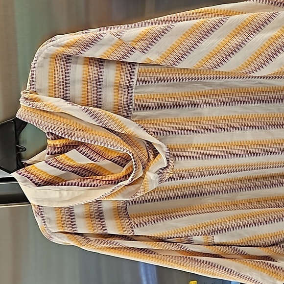 MR TURK by TRINA TURK Robles Caftan ~ Zig Zag Stripe Gauze Shirting S/M NWT - Picture 12 of 16